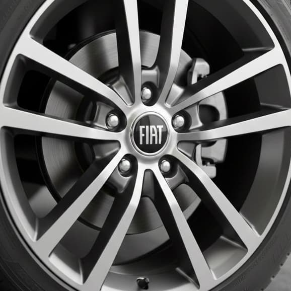 Emblema Resinado Adesivo Para Calota Fiat 51mm Jogo 4 Unidad
