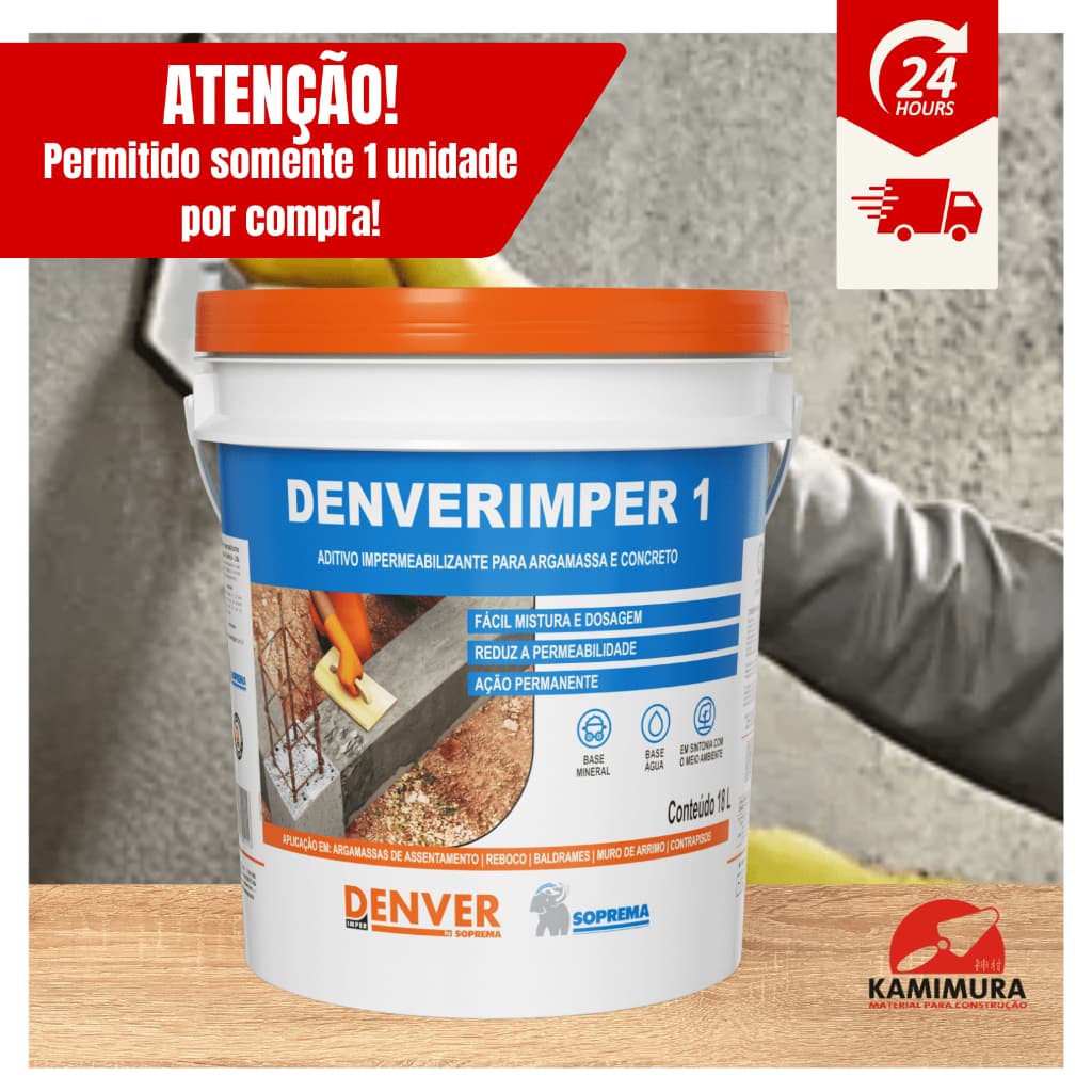 Denverimper 1 18L Aditivo Impermeabilizante Base Água