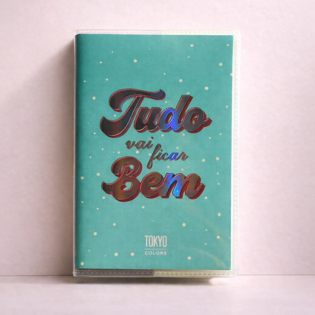 Mini Caderno Motivacional 7x10 | Bloco de Anotações Capa Holográfica com 68 Folhas
