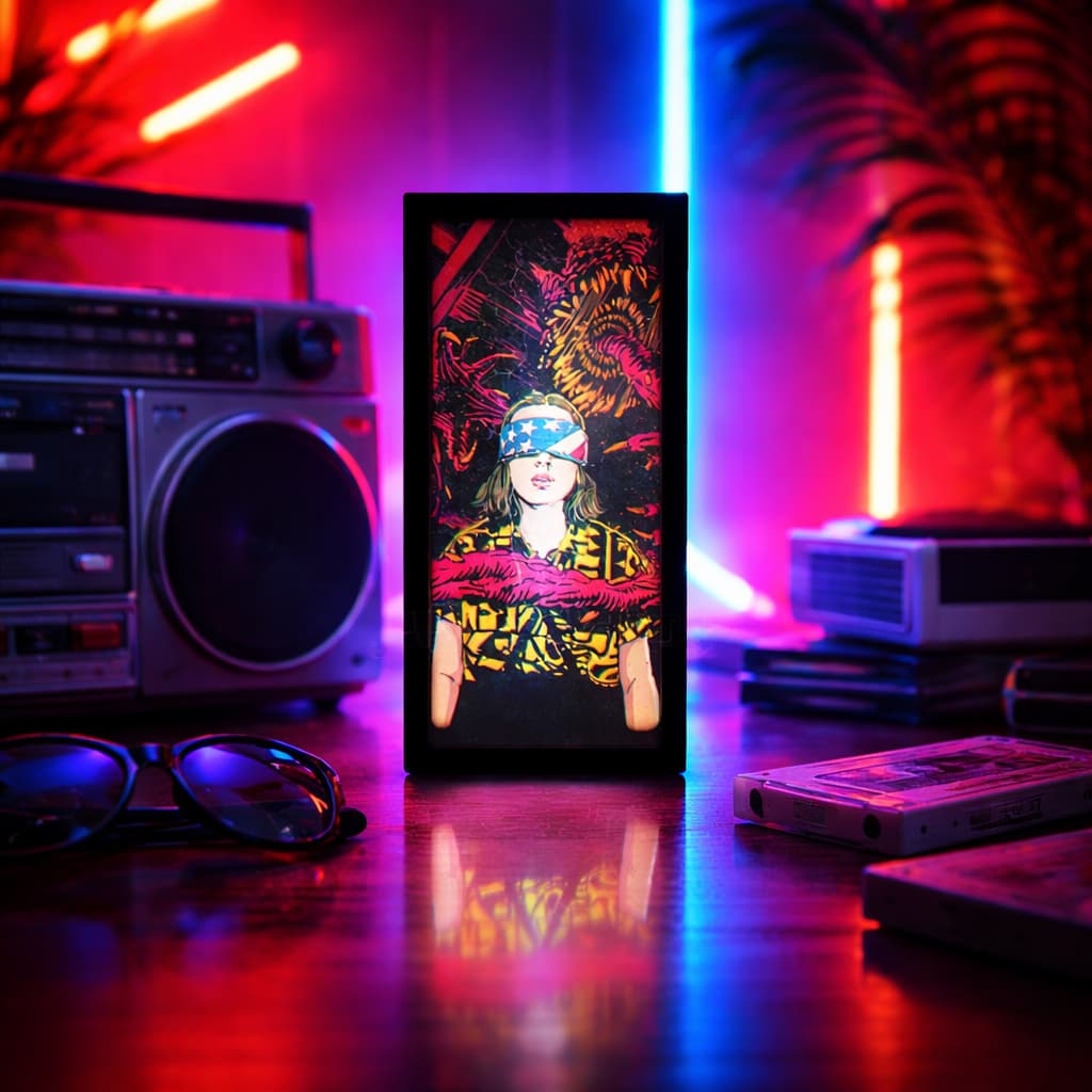 Luminária Exclusiva Da Serie Stranger Things Eleven 11 Vecna Demogorgon De Led Para Setup Gamer