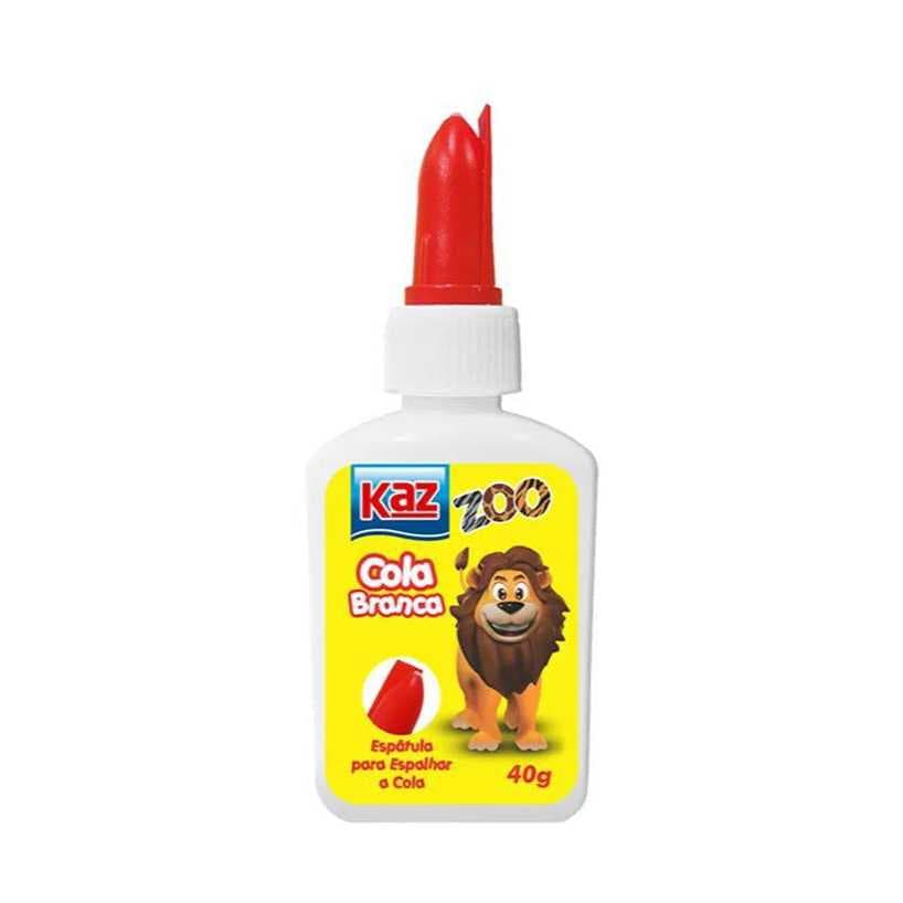 Cola Branca Líquida Kaz 40g - Lavável, Não Tóxica, Aderência Excelente