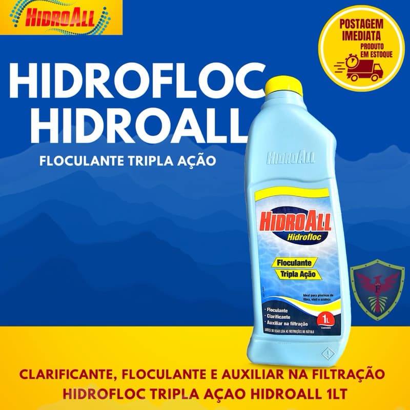 Hidrofloc Clarificante Tripla Ação Hidroall 1L