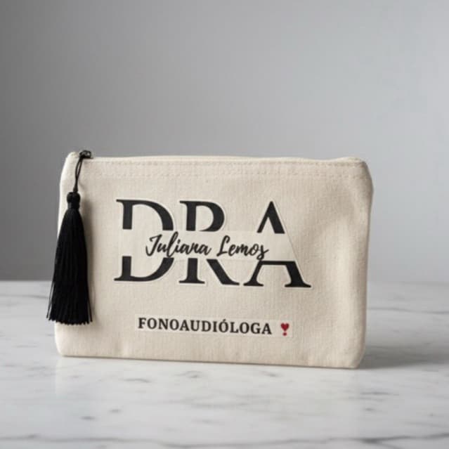kit com 250 necessaire personalizada com nome arte ou logo