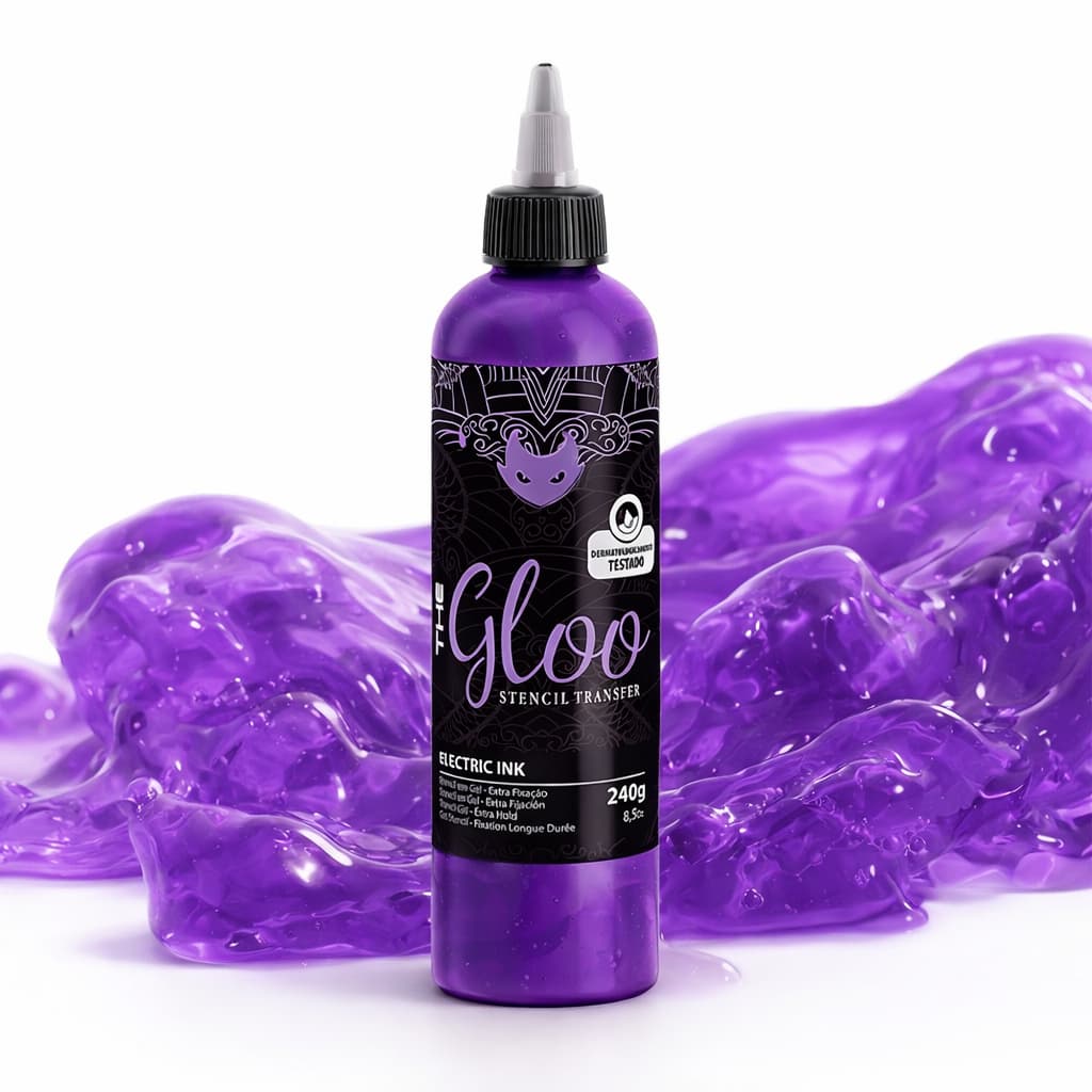 Stencil Transfer Tattoo The Gloo Electric Ink 240ML