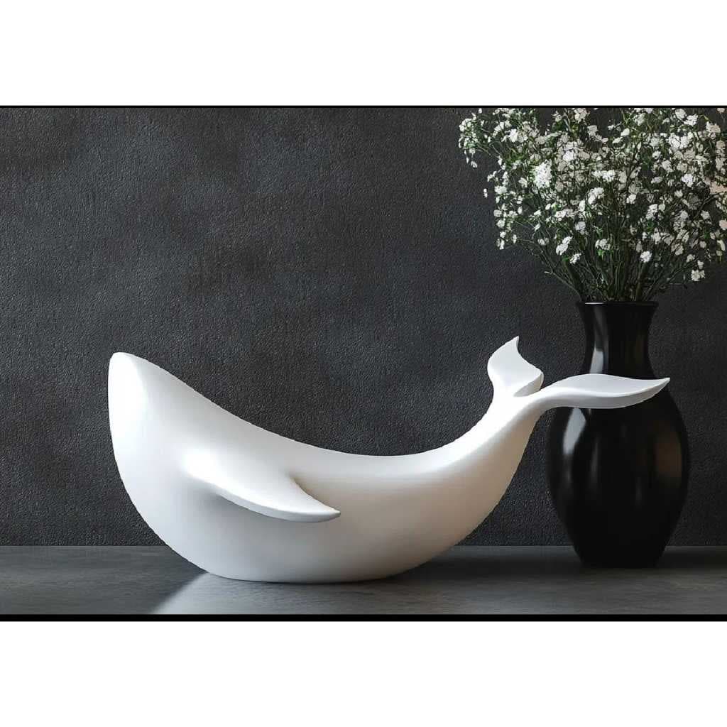 Baleia Decorativa escultura minimalista