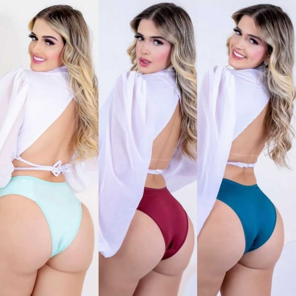 Kit 3 Calçolas Femininas Modeladora Aperta Barriga Cós Alto Microfibra Calcinha Grande Pala Alta
