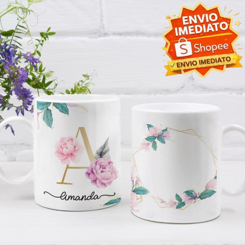 Caneca com Letra do Nome – Personalizada e Exclusiva