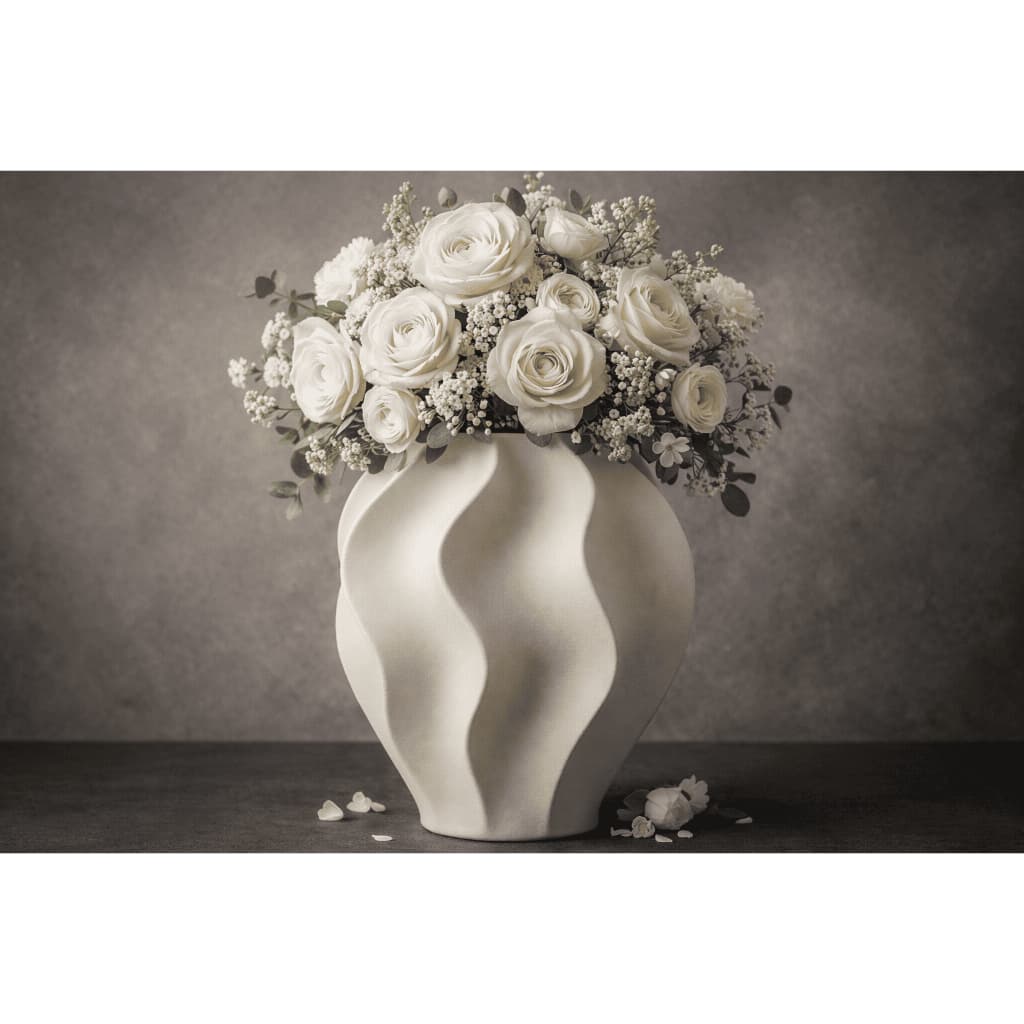 Vaso Ondas Decoração 3d em PLA