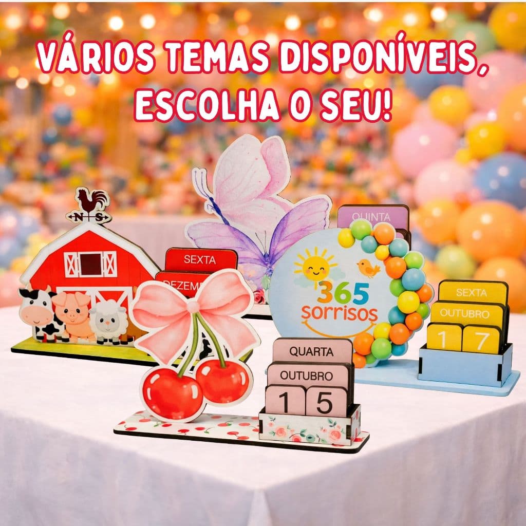 5/10/15/20 PCS Calendário Permanente Vários Temas em MDF | Centro de Mesa Criativo | Decoração