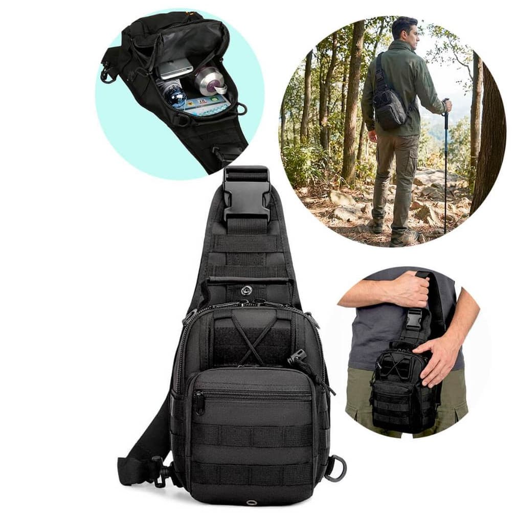 Mochila Militar Tática Oxford 7 Litros Bolsa de Ombro Resistente Compacta Para Camping Viagem Pesca