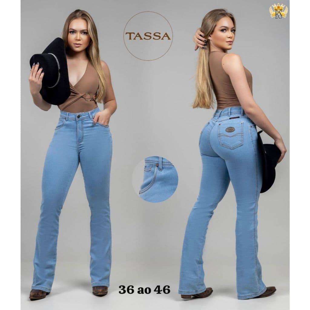 calça Jeans feminina country bordada Ariat