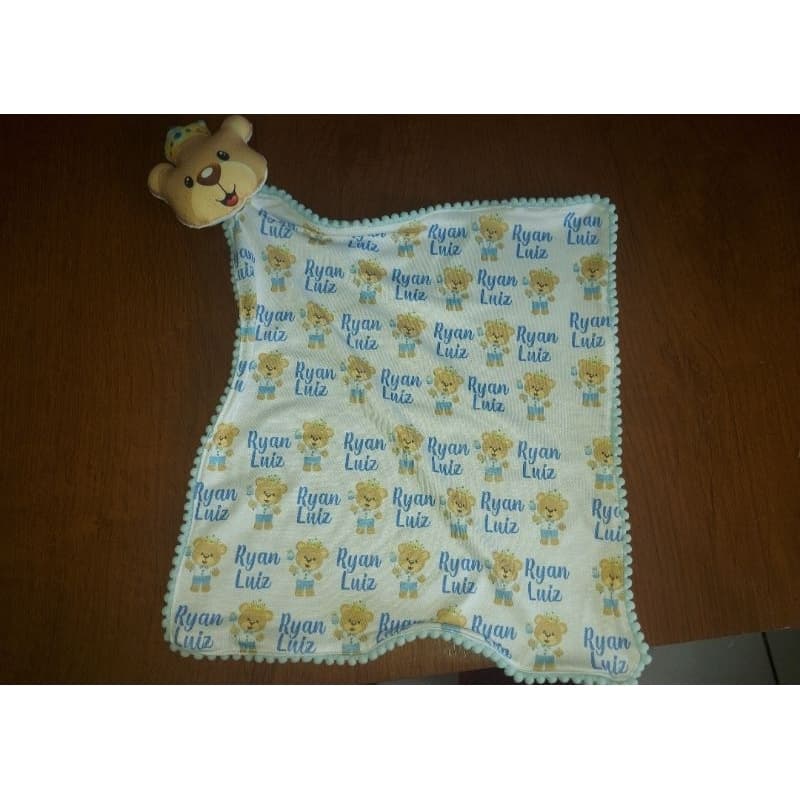 Naninha do ursinho principe personalizado com nome do bebe.