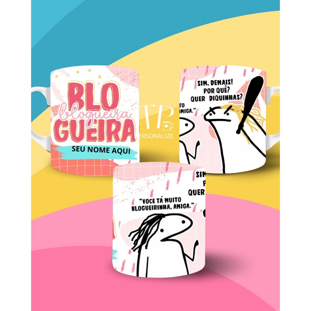 ☕ CANECA PERSONALIZADA – PROFISSÕES | COM SEU NOME - MODELO FLORK