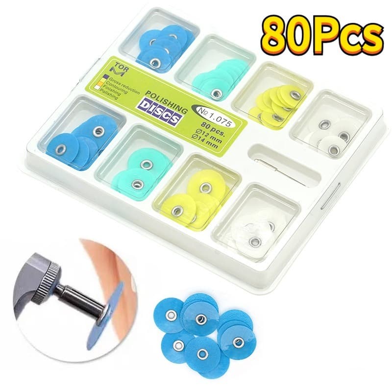 Kit Dental de Polimento com 80 Discos eMandril: Versao Similar ao RenomadoSof-Lex 3M