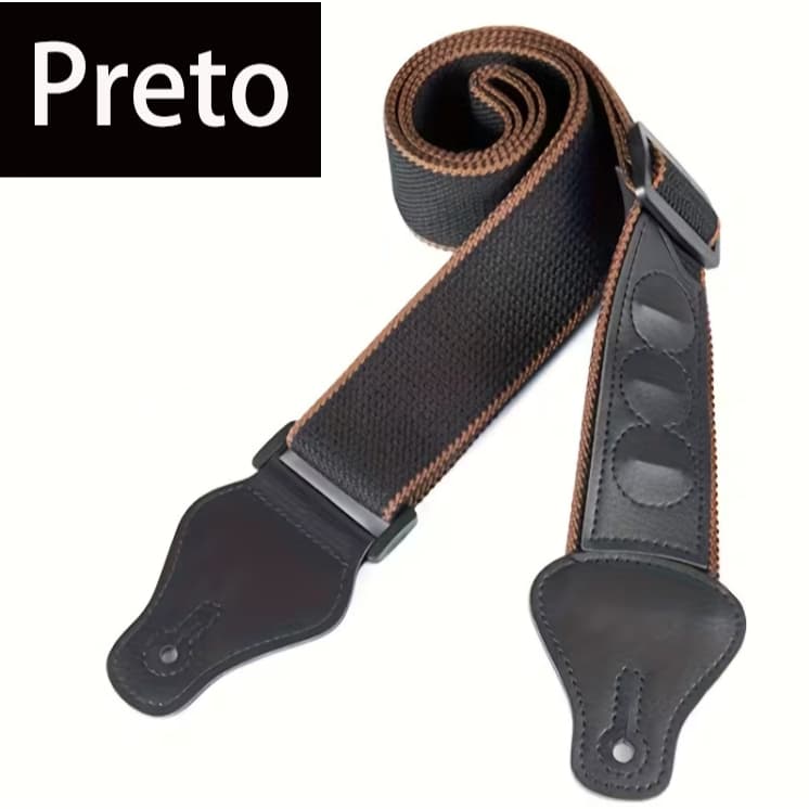 Alça Guitarra Nylon Versátil Ajustável Para Instrumentos Folk E Clássicos Comprimento Palhetas Ajustáveis