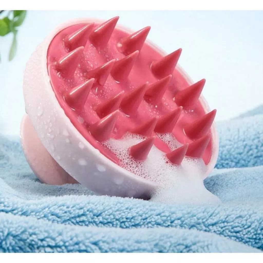 Escova Massageadora Capilar Silicone Banho Estimulante Relaxante Anticaspas Lavavel Premium