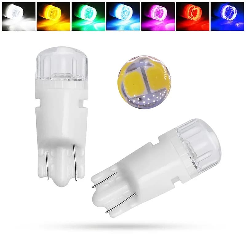 Kit 2  X Lâmpadas T10 porcelana Cerâmica Ultinon Farolete 3 Leds  lâmpada led automotiva