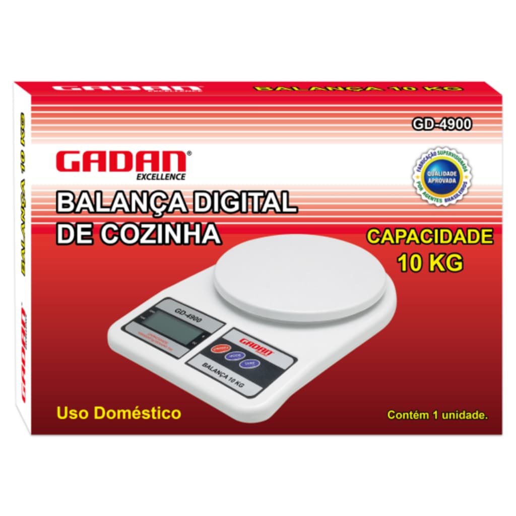 Balança Digital de Cozinha Até 10kg Alta Precisão LCD Ideal para Receitas e Dietas