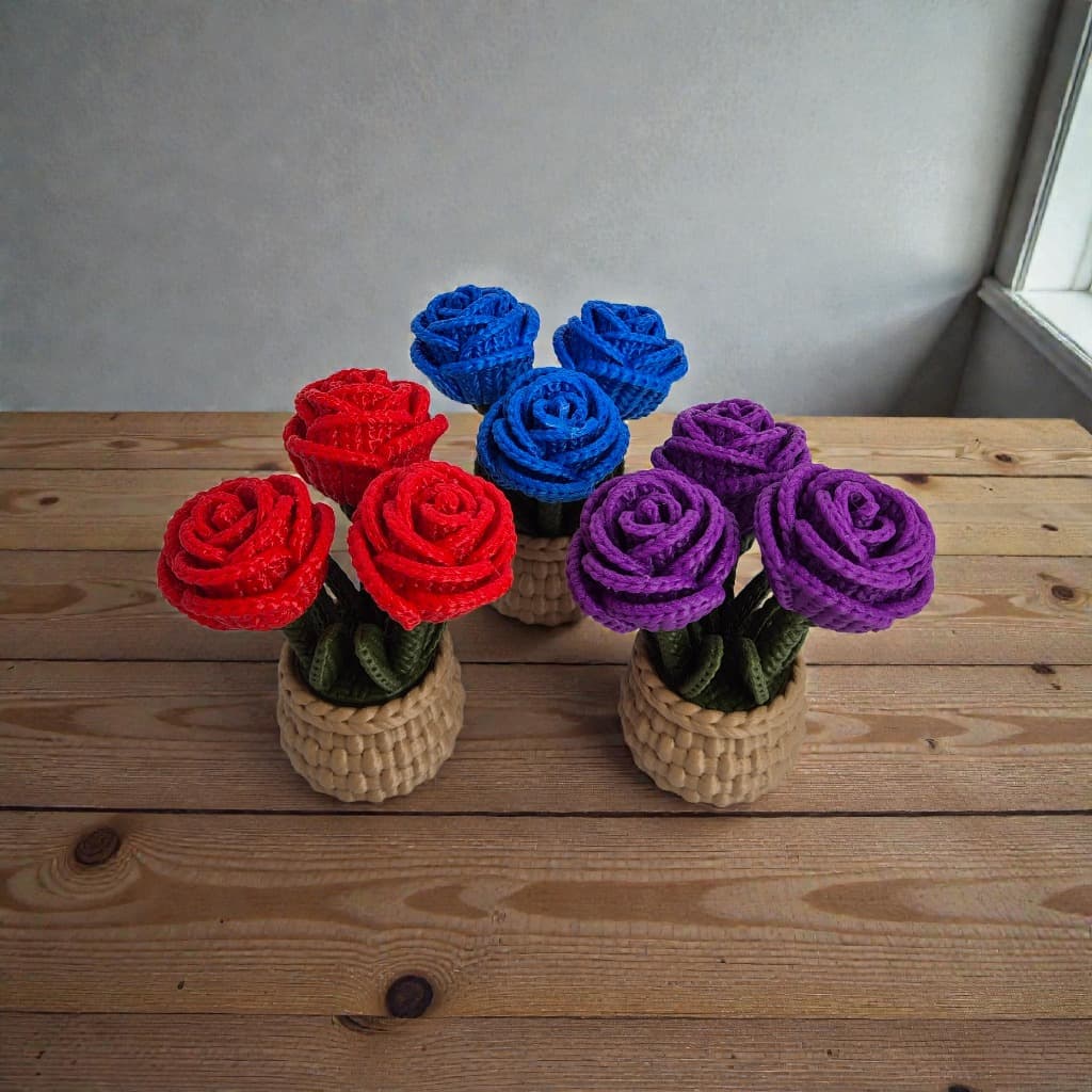 Planta Flor Artificial Kit Arranjo d´Rosas no Cesto  Enfeite Decoração
