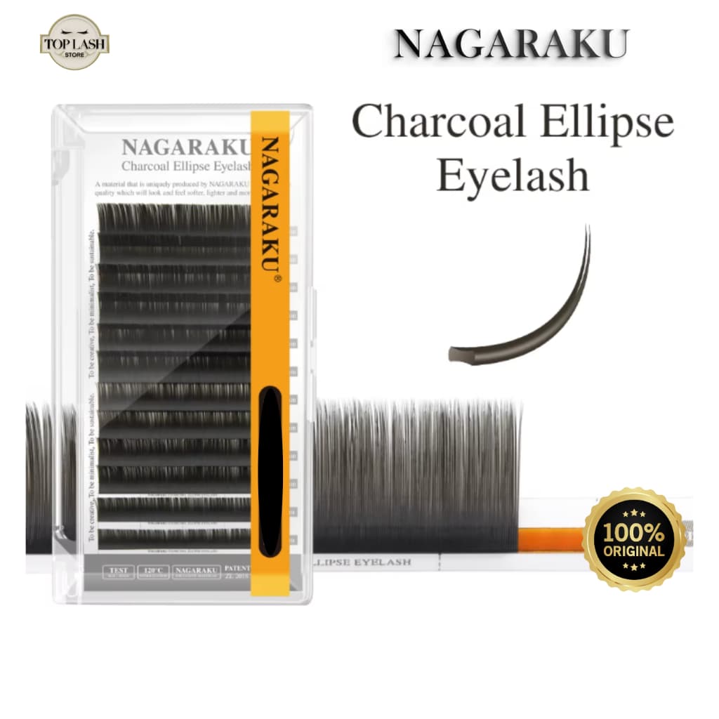 Cílios Nagaraku Ellipse Flat 0.20 & 0.15D Mix 8-15mm | Efeito Rímel Extensão de Cílios