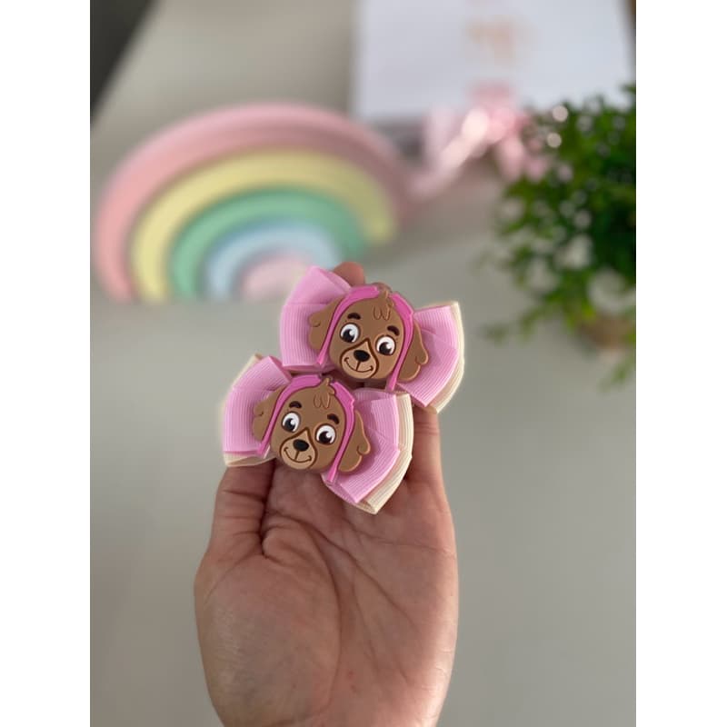 parzinhos Laços infantil menina Skye patrulha canina/Ursinha/Hello kitty