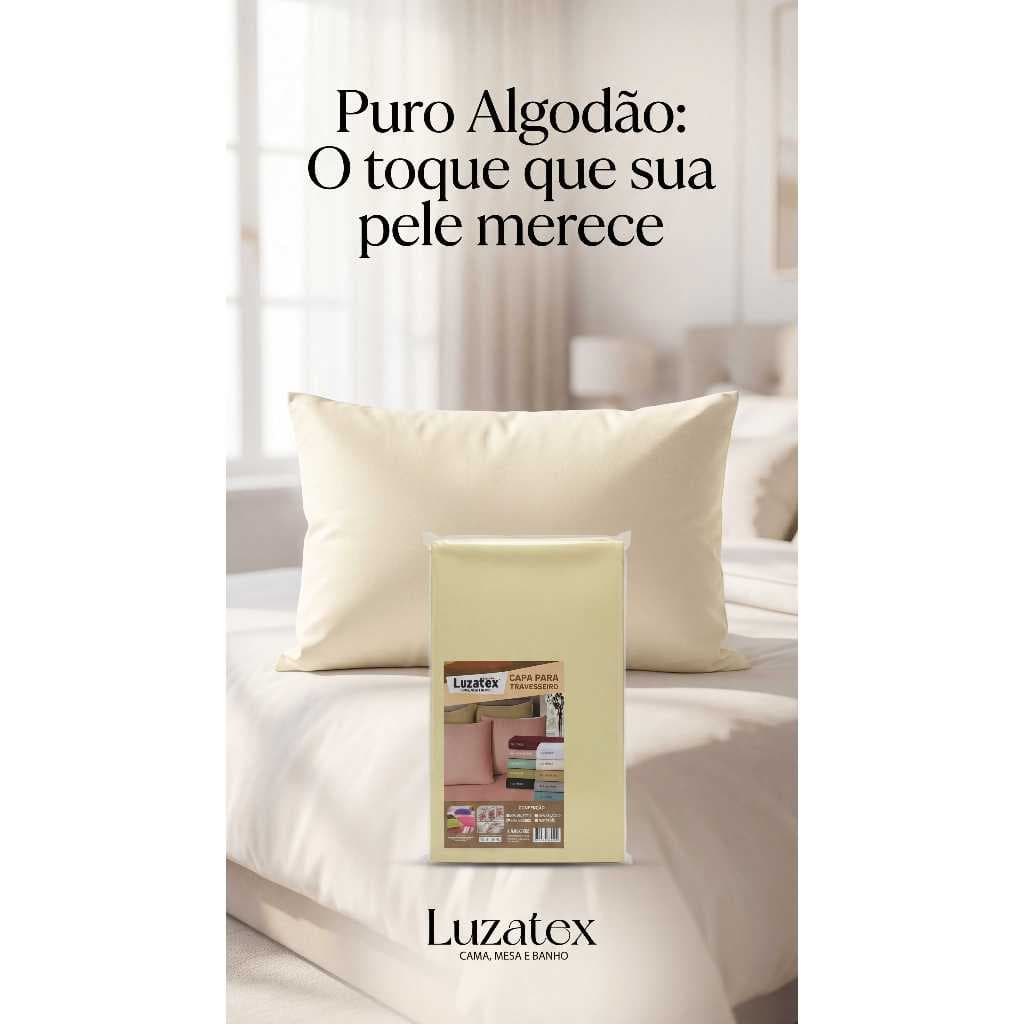 Jogo 2 Fronhas 100% Algodão 50x70cm Luzatex Macia e Fresca