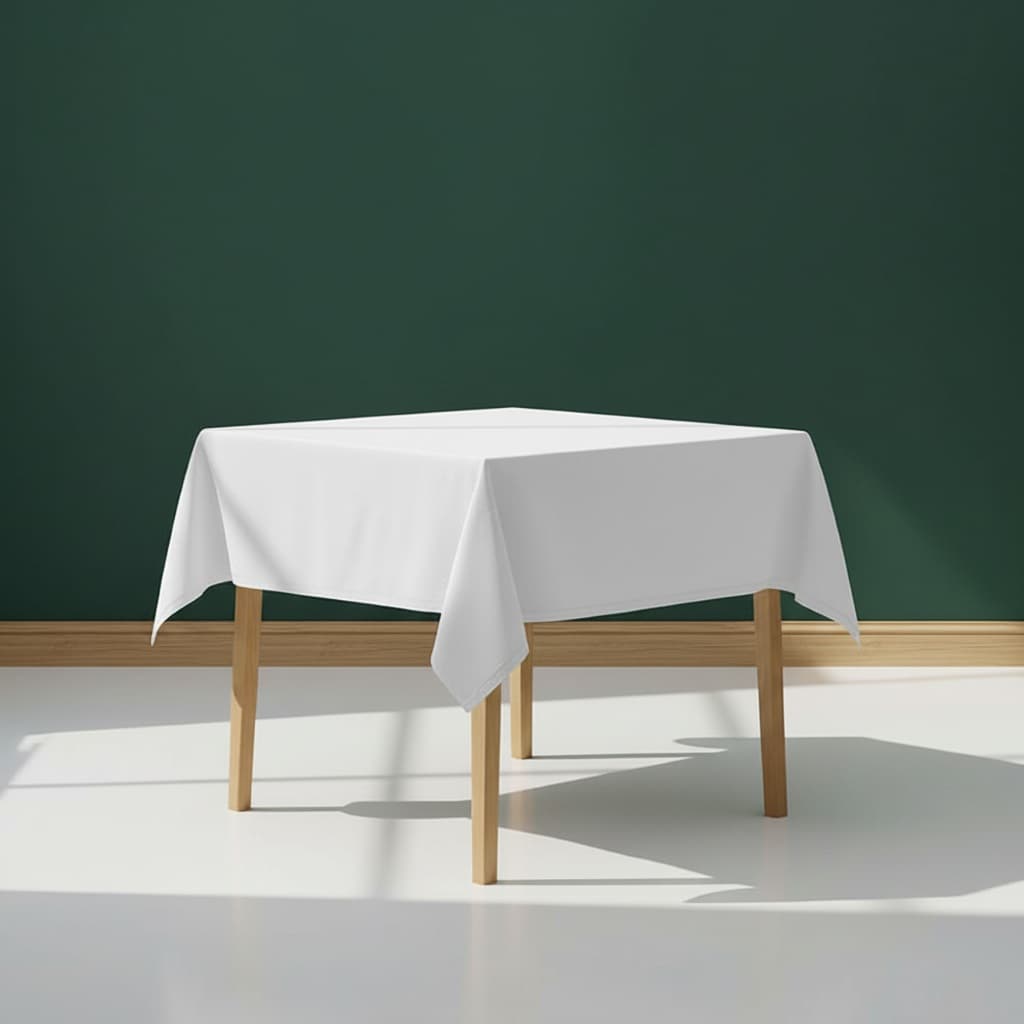 Kit Com 5 Toalhas De Mesa Oxford Lisa 1,5mX1,5m e 2,0mX1,5m 4, 6 e 8 Lugares Com Bainha Buffet Festa