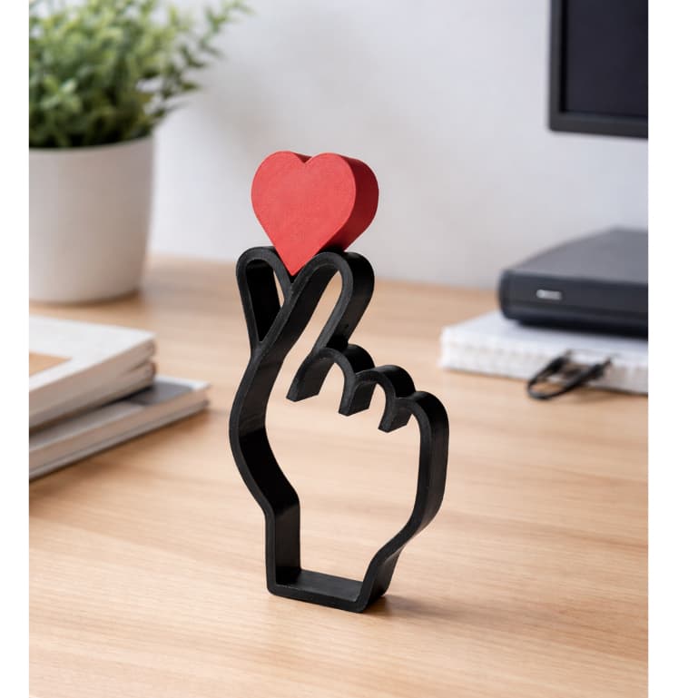 Mãozinha Coreana Decorativa Minimalista | Suporte de Mesa | Acabamento Premium | 10cm e 20cm