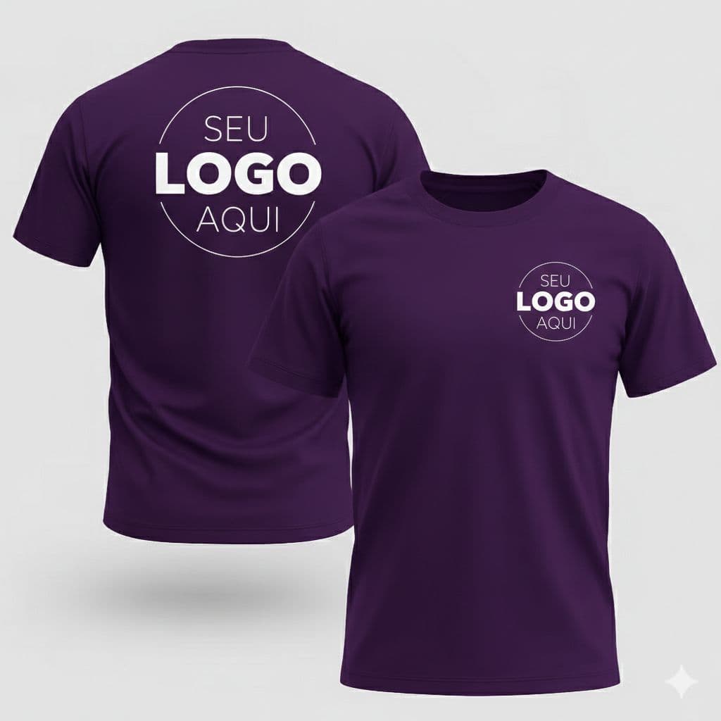 Camiseta Personalizada Com Sua Logo Camisa 100% Algodão
