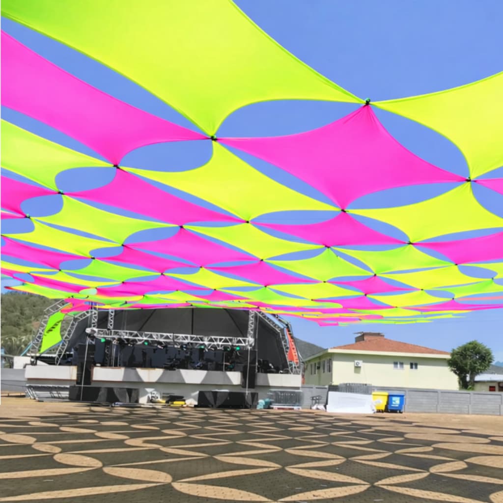 10 Metros de Malha Tencionada Neon para Eventos e Festas 10m x 1,8m