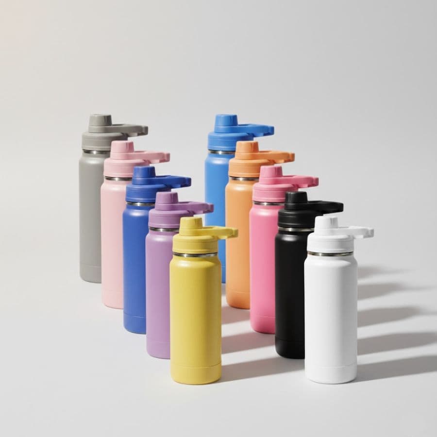 Garrafa Térmica TR-004 1000ml Aço Inox com Protetor de Silicone