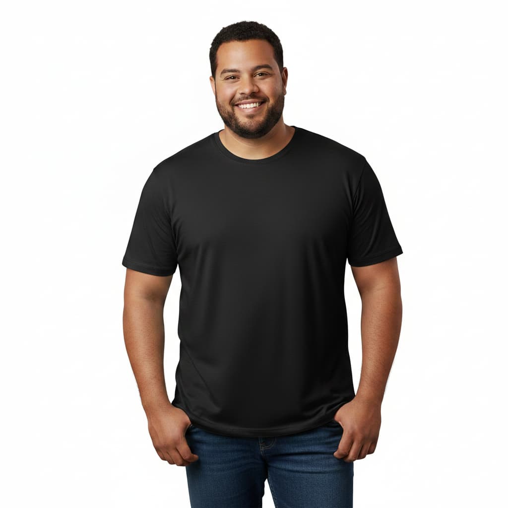 Camisa Plus Size Masculina 100% Algodão 30.1 Preta Branca Azul Cinza Alta Qualidade OFERTA