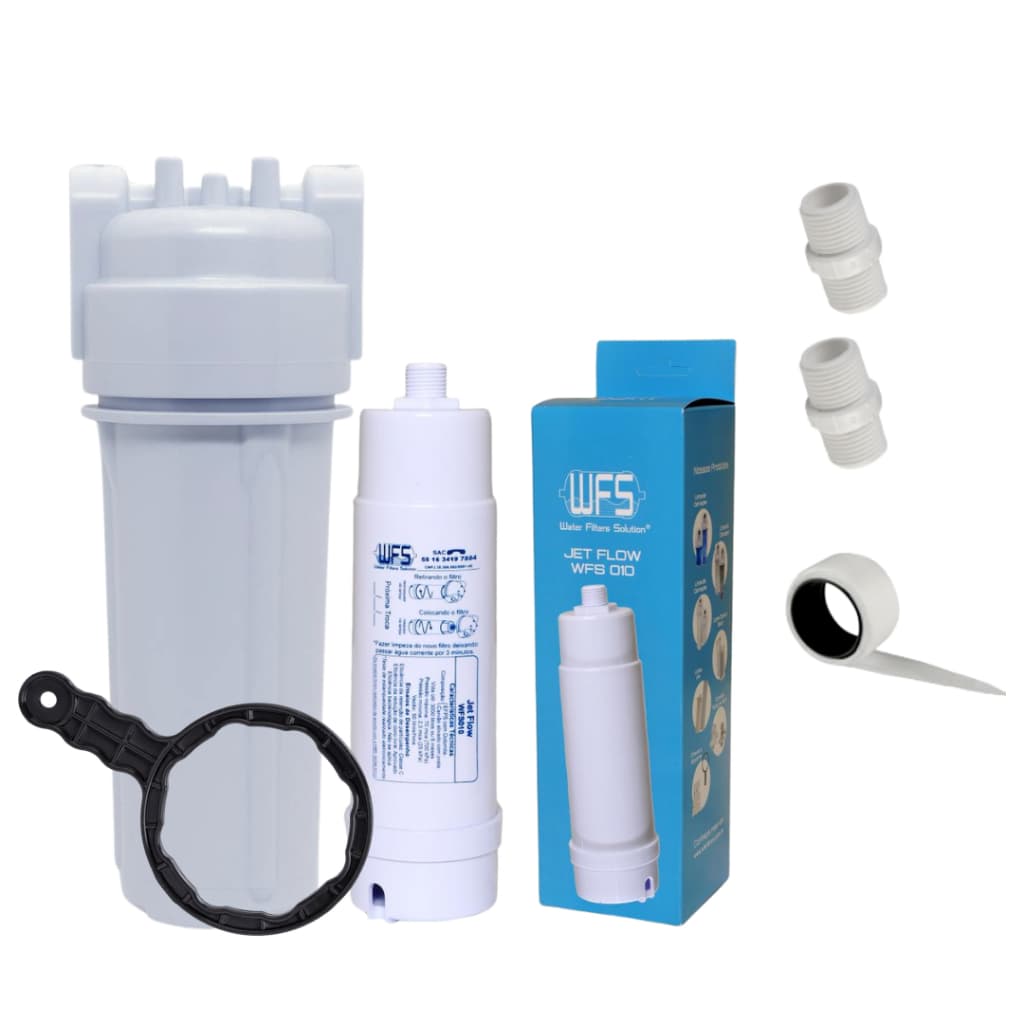 Filtro Purificador Multiuso Instalar Embaixo Pia 1/2 Ou 3/4 Com Refil WFS 010