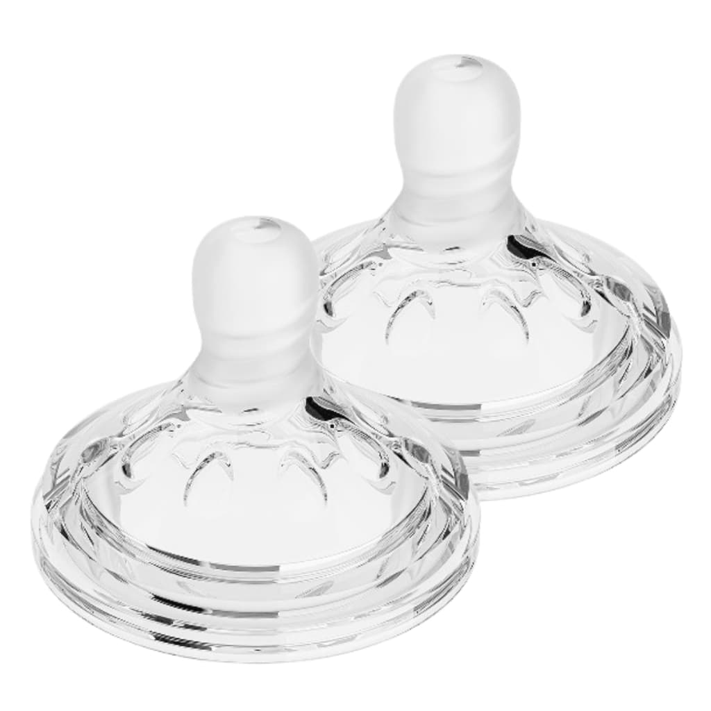 Kit Bico Reposição para Mamadeira Easy Flow Buba Válvula Anticólica Macio 100% Silicone 2 Unidades