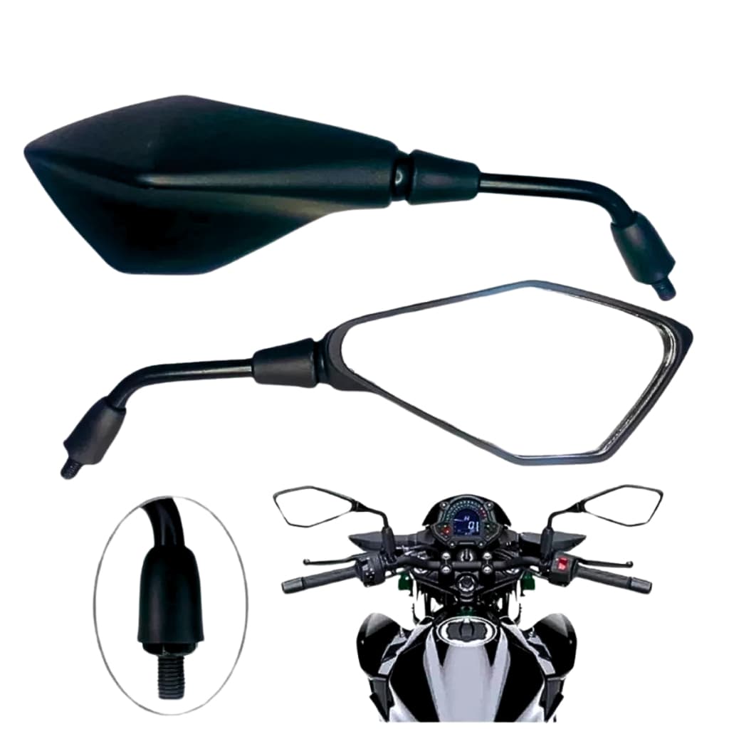 Par de Retrovisor Esportivo Kawasaki Z400 Mini PAR ROSCA HONDA