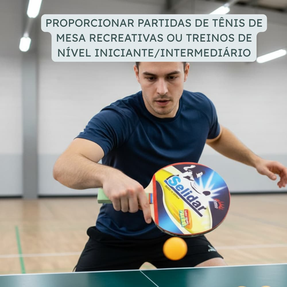 Kit Ping Pong Tênis Mesa Com 2 Raquetes E 3 Bolinhas Treino Recreação Lazer Casa Escola Clube Amigos Familiares Diversão
