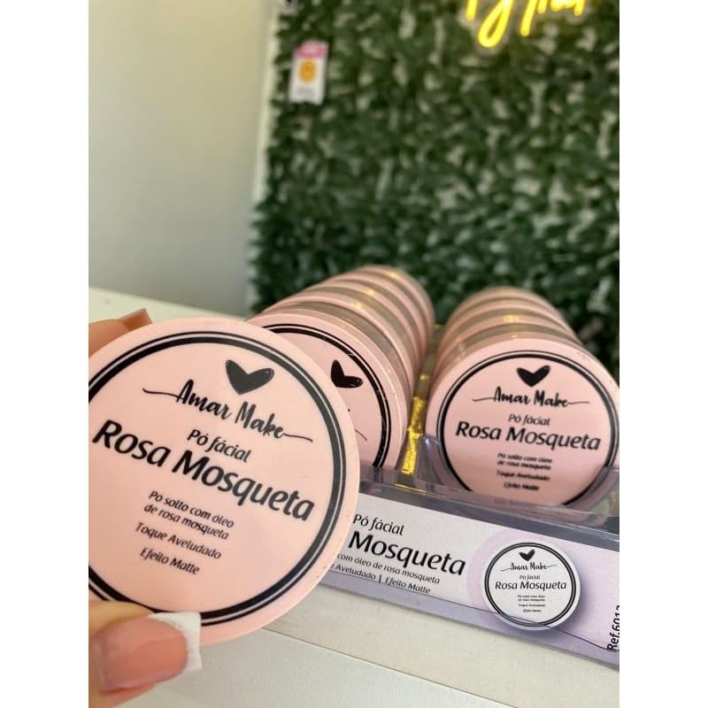 Pó Facial Rosa Mosqueta Amar Make – Efeito Matte | Toque Aveludado