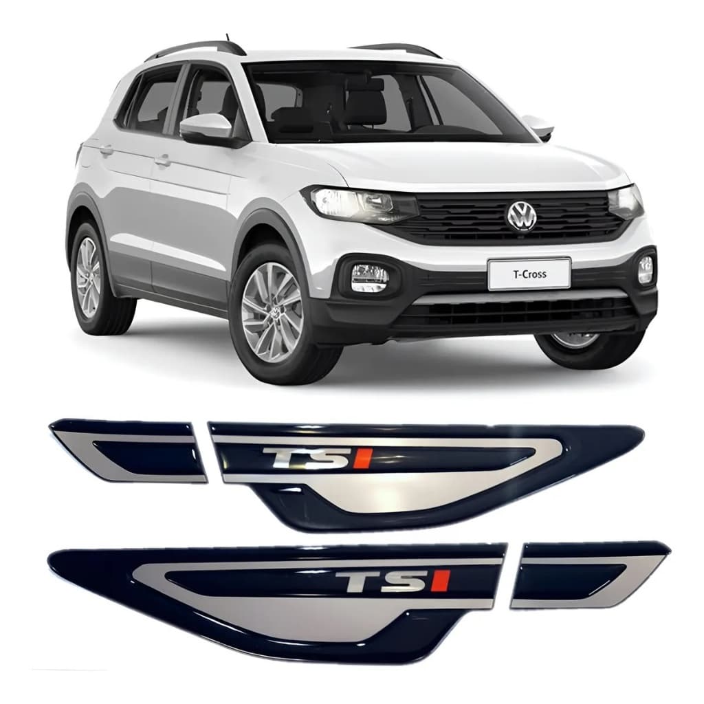 Adesivo Aplique Paralamas Tsi T-cross Tiguan Up Virtus Polo