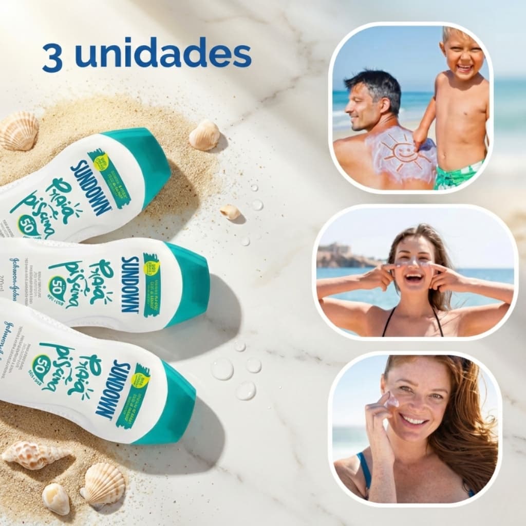 Sundown Protetor Solar FPS 50 Praia e Piscina 200ml