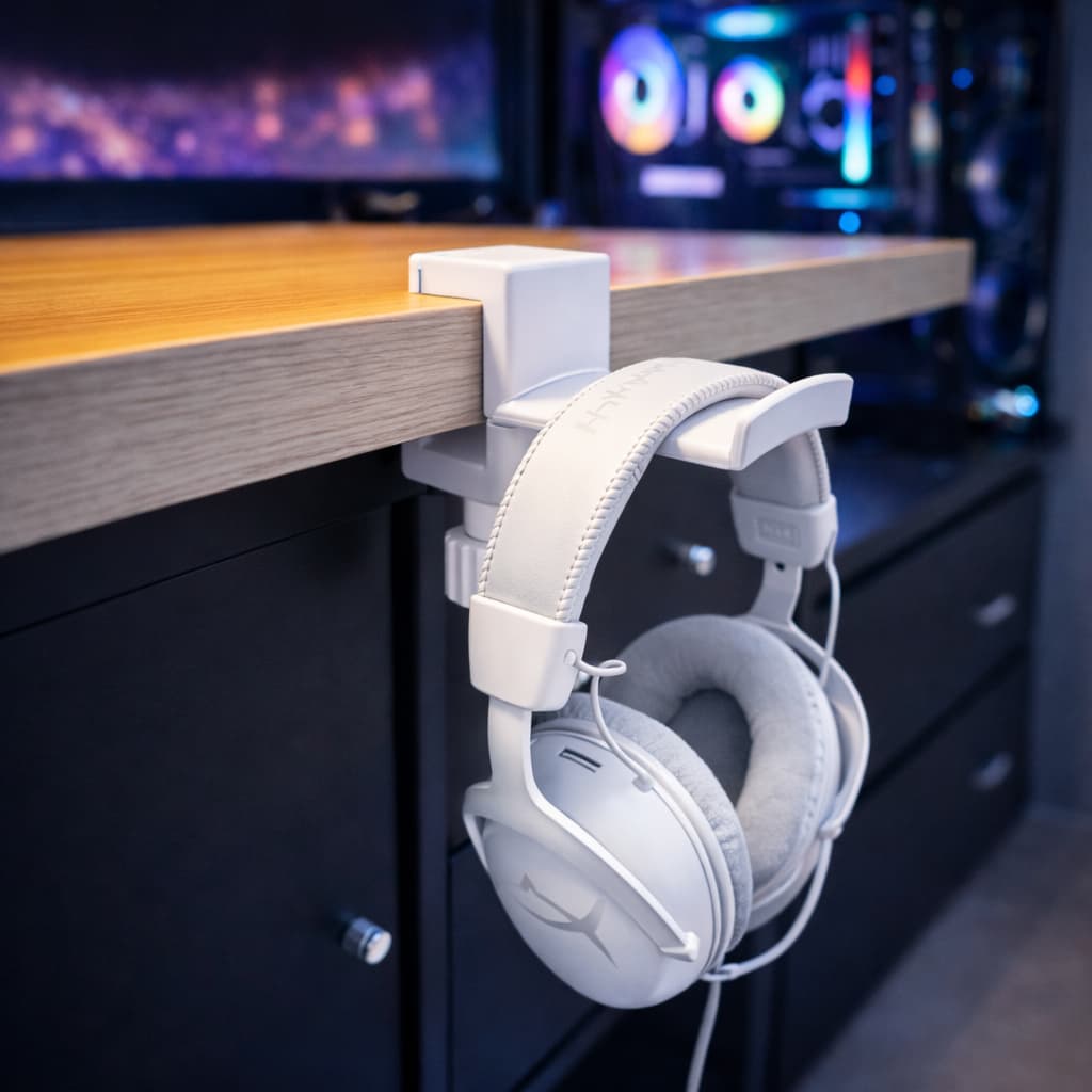 Suporte Fone de Ouvido para Mesa Suporte Abraçadeira Headphone Pc Gamer Estudio