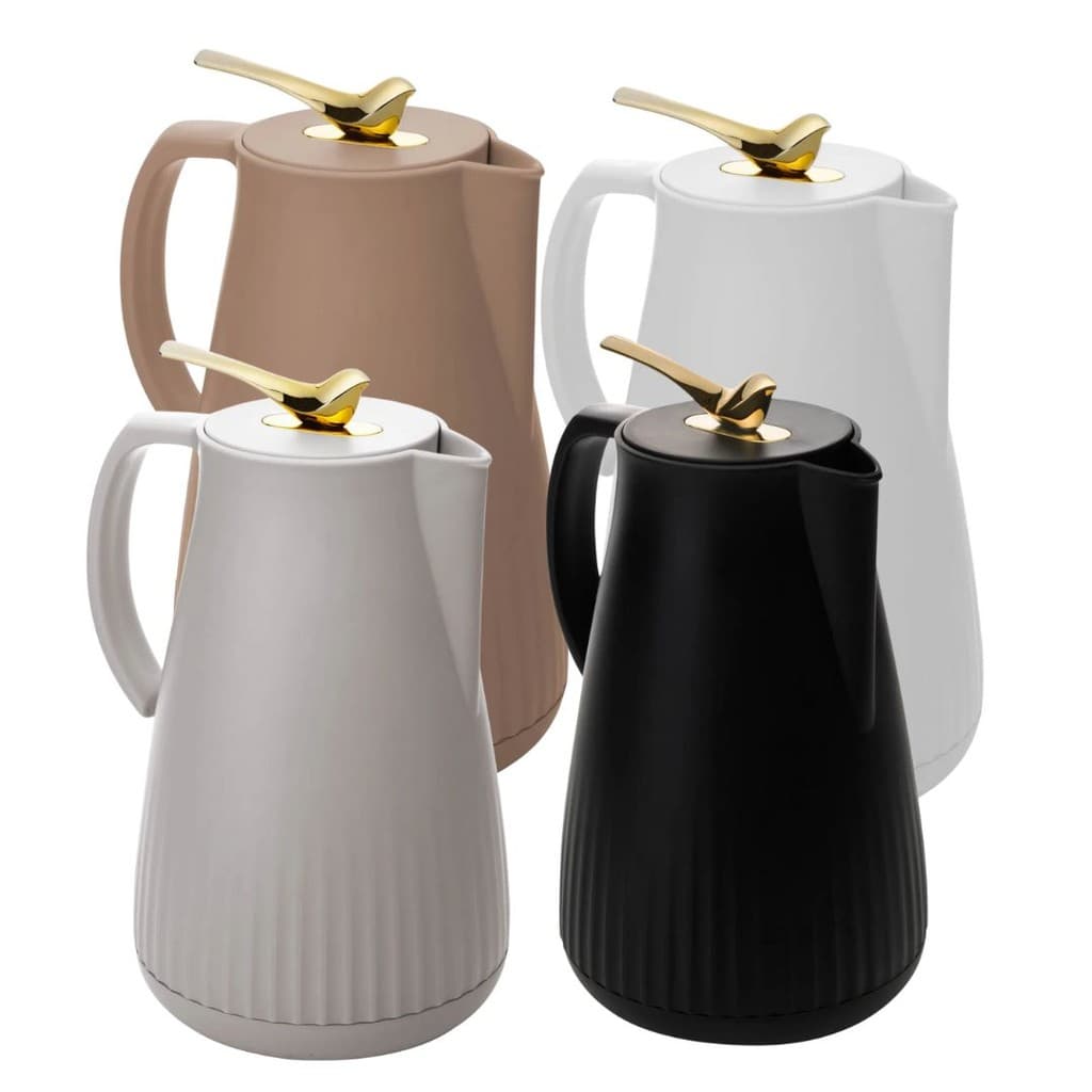 Garrafa Térmica De Água Café 1L New Bird Gatilho Pássaro Decoração Chá Wolff Gelo Nude Preta