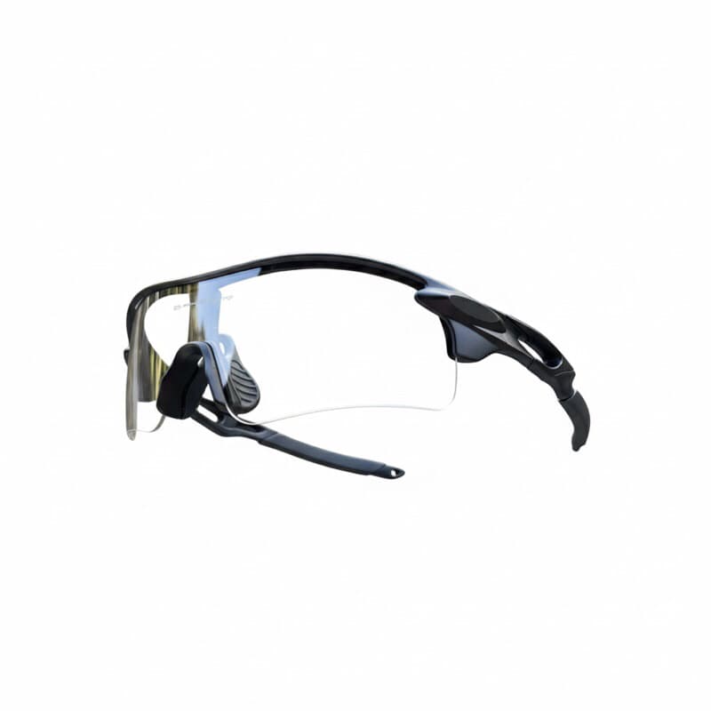 Óculos ciclismo preto lente transparente