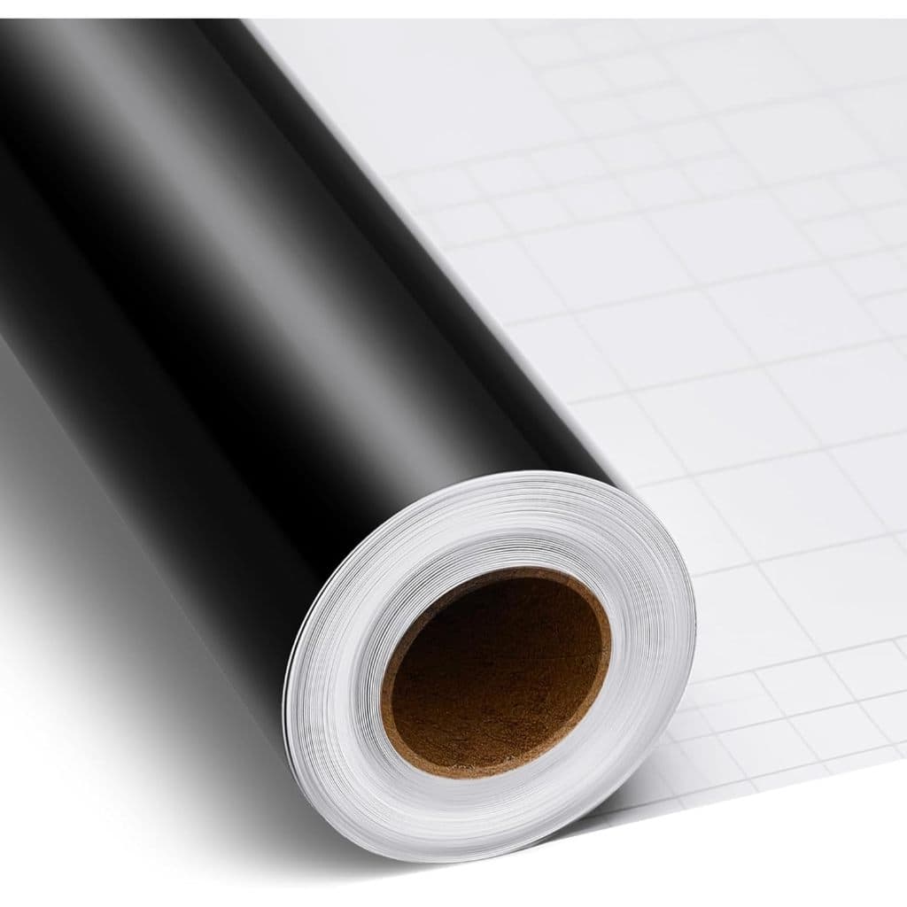 Plastico Adesivo Preto semi brilho para envelopamento 10m por 45cm de largura
