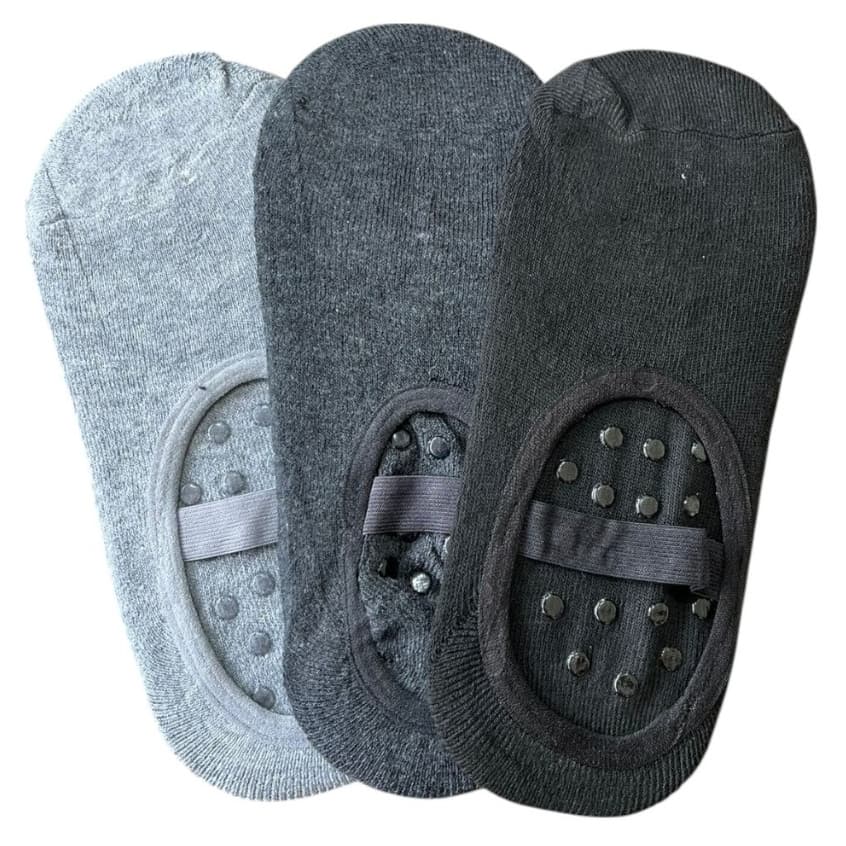 Kit 3 Pares de Meias Sapatilha para Pilates Yoga Ballet Antiderrapante