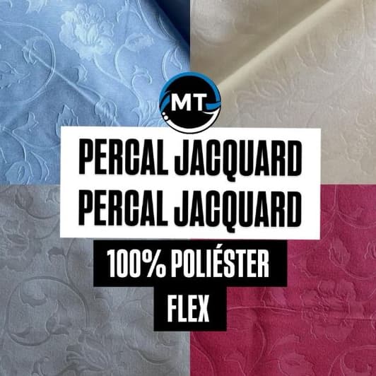 3 Metros Tecido Percal Jacquard FLEX x 2,50 Mts Larg ( 100% POLIESTER )