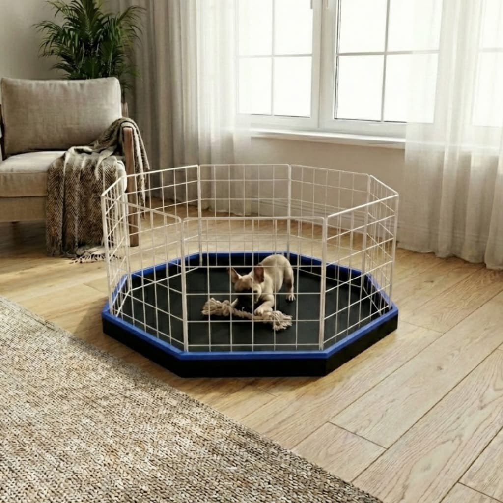 Cercado Pet 40x40 com Tapete Higiênico Controle de Acesso para Cachorro Casa Apartamento