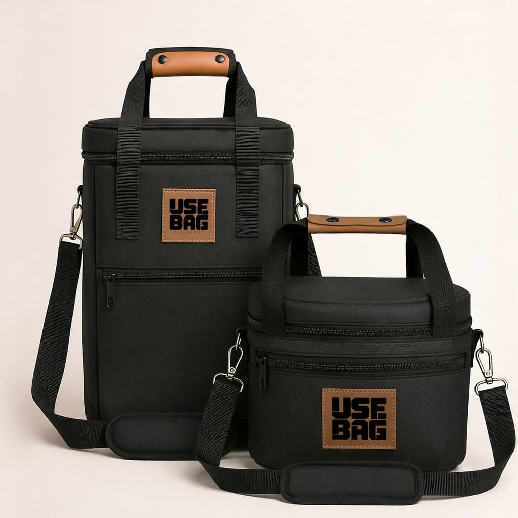 Kit Bolsa Térmica Marmiteira Porta Vinho WineBag Resistente Fitness Impermeável Academia Lancheira