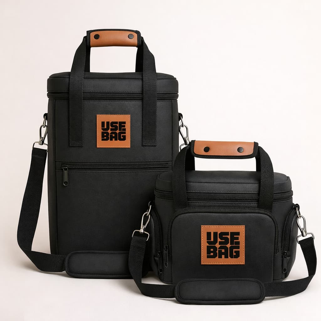 Bolsa Térmica Vinho Emborrachada Necessaire Imperméavel Wine Bag de Ombro