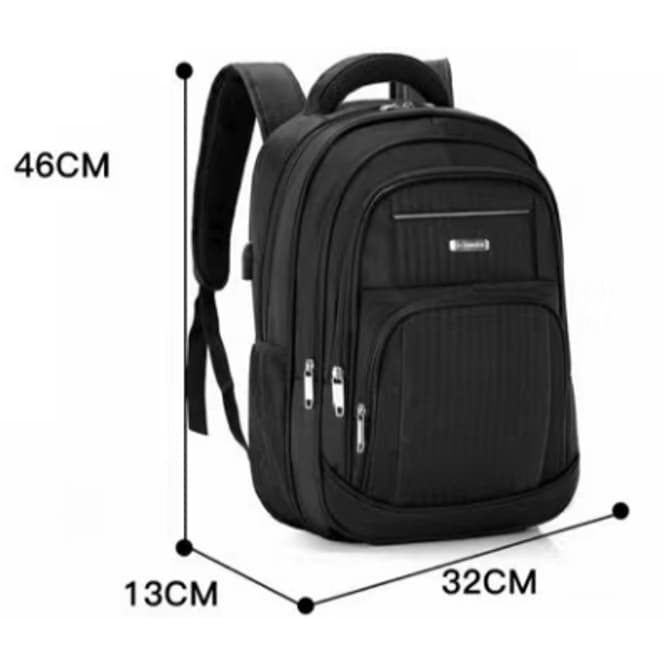 Mochila 18'' Impermeável, Ergonômica e com Compartimento para Notebook – Modelo HQ-800