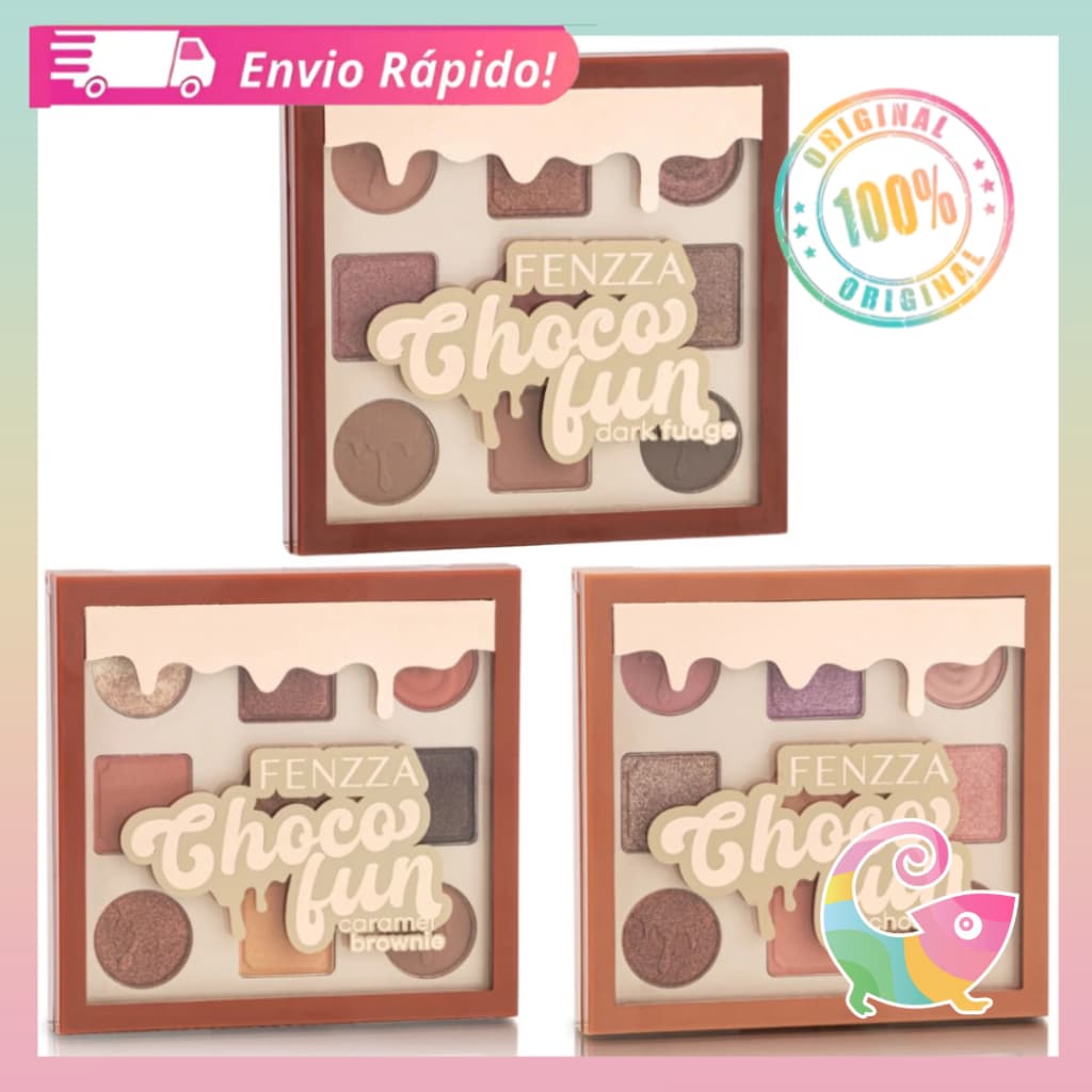 Paleta De Sombras 9 Cores Fenzza Choco Fun FZ10090